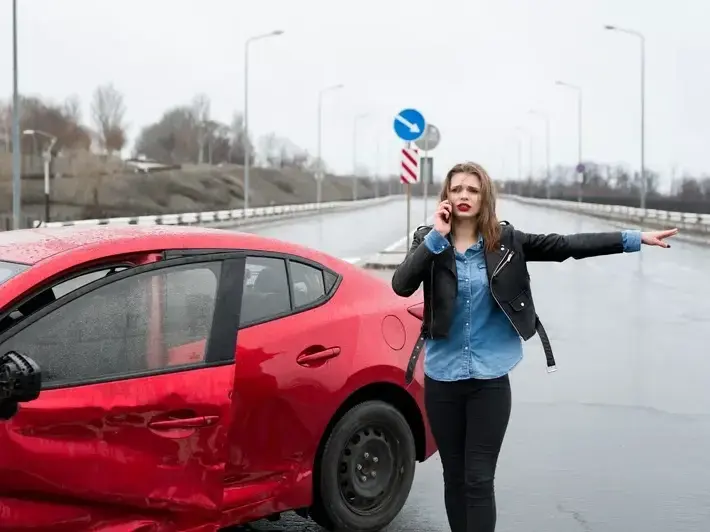 Goodyear illegal left turn accident attorney reviewing crash photos from Palm Valley intersection