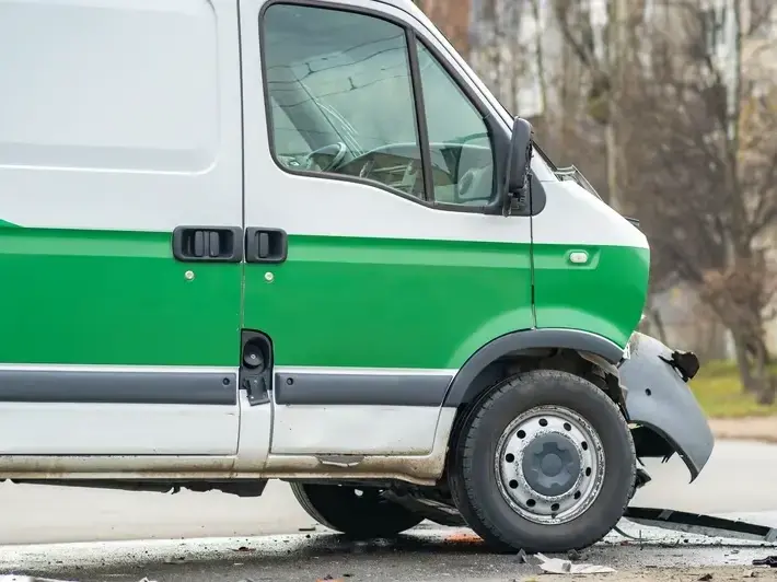 Car accident scene near Sun City Grand with lawyer investigating fault in a Surprise left turn injury claim